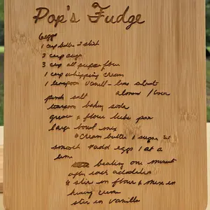 Laser Engraved Personalized Family Recipe Cutting Board