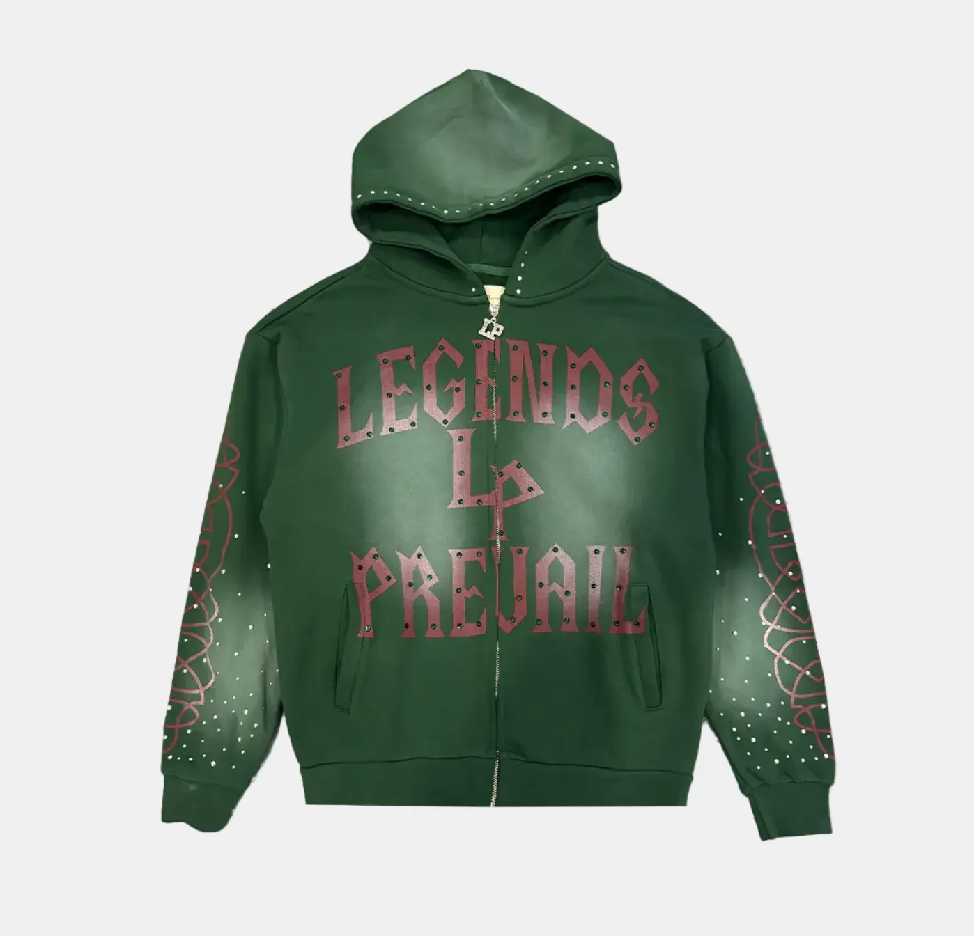 Prevail | Studded Hoodie (green)