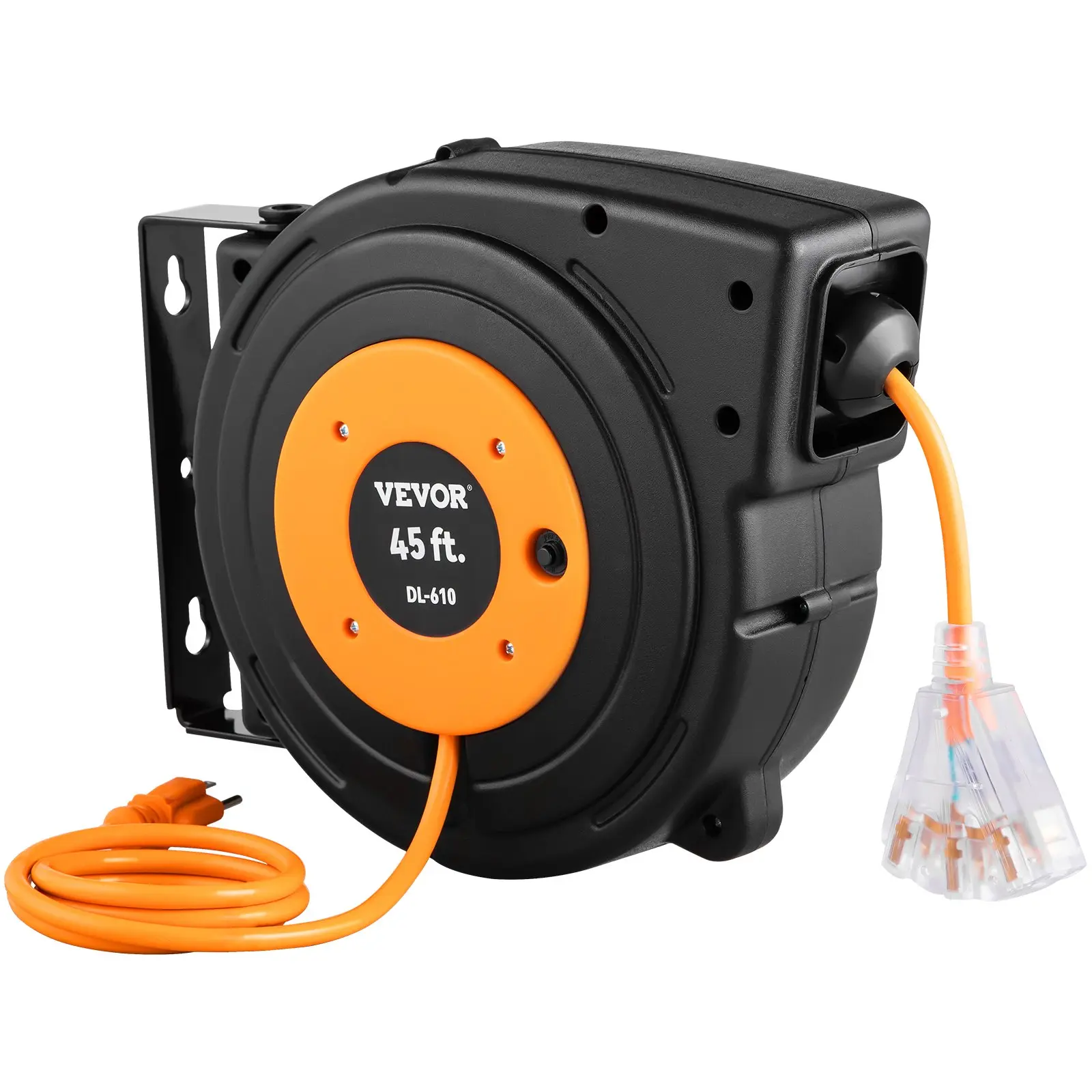 High-Quality Wire Retractable Extension Reel - Heavy-Duty, Safe for Convenient Tool & Hardware Power Tool Use