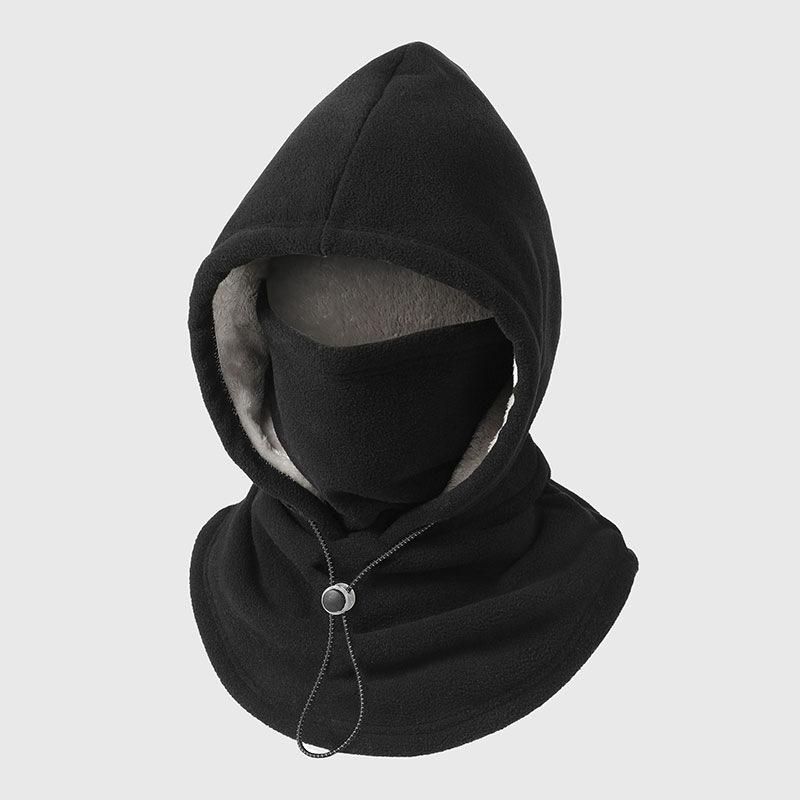 Multifunctional Outdoor Winter Warm Hat with Integrated Neck Strap Cycling Face Mask Sports Ski Headgear Windproof Fleece-Lined Balaclava for Cold Weather Activities-YY0