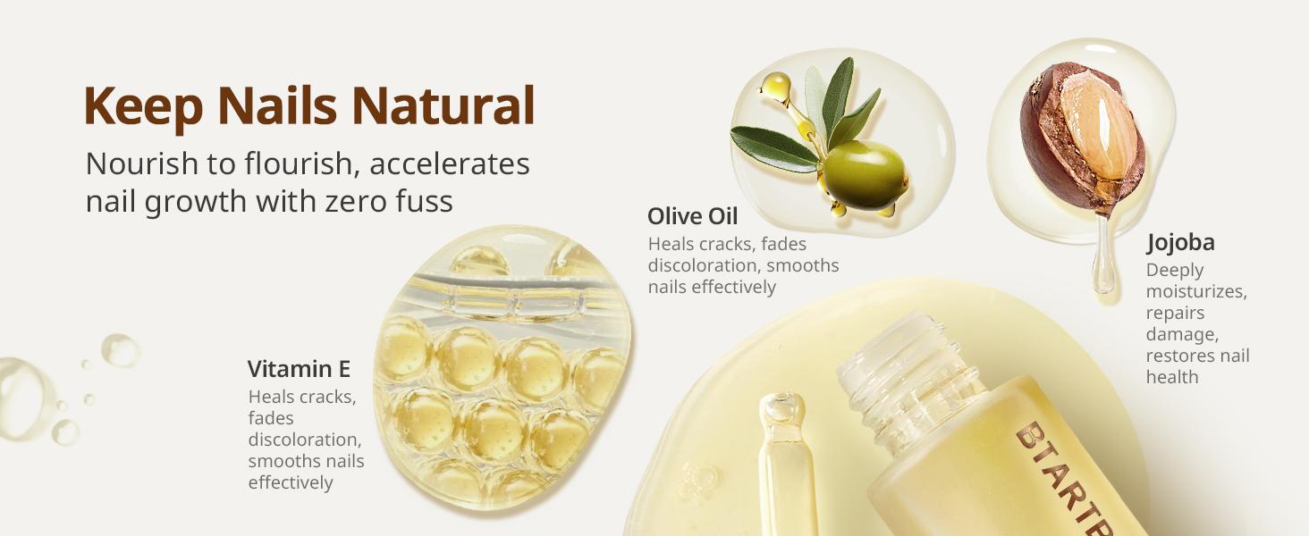 BTArtboxnails Naillush Nail Growth Oil - Nail Strengthener & Growth Repair Damaged Nails, Strengthen Weak & Thin Nails, Extra Strong Nail Growth Treatment, Long Lasting Nail Hardener, 15ml