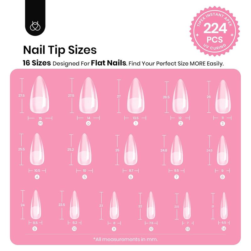 Beetles Tipex Instant Apex Nail Extension Tips Kit Coffin/Stilettol Shape Thick Acrylic Nail Flat Nails Manicure Gel press ons Nail Art DIY Nails Art #TikTokShopBacktoSchool