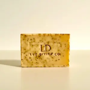 Luz Divina Co. Turmeric Honey & Coffee Artisan Exfoliating Soap for Gentle Skin Care