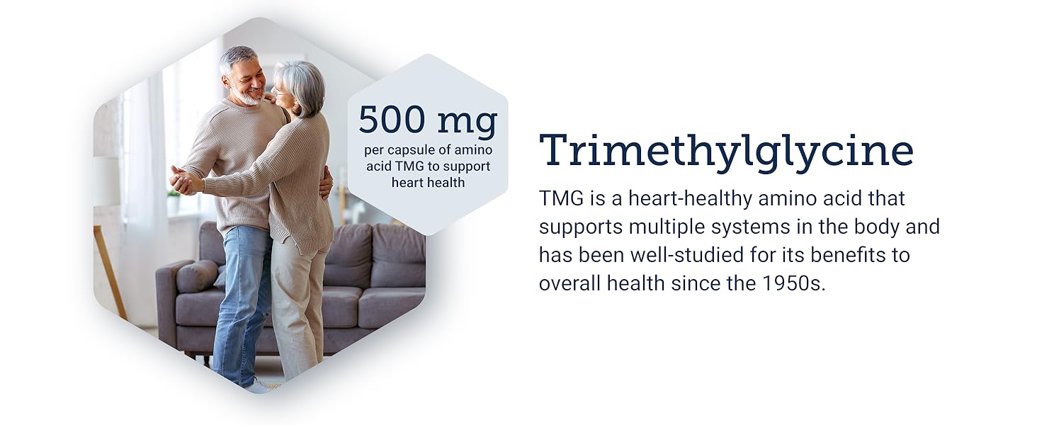 TMG Supplement, Glycine Betaine, Trimethylglycine for Healthy Homocysteine Levels & Cardiovascular Health, Methylation, Blood pressure 60 Liquid Capsules TMG Supplement, Glycine Betaine, Trimethylglycine for Healthy Homocysteine Levels & Cardiovascular Health, Methylation, Blood pressure 60 Liquid Capsules