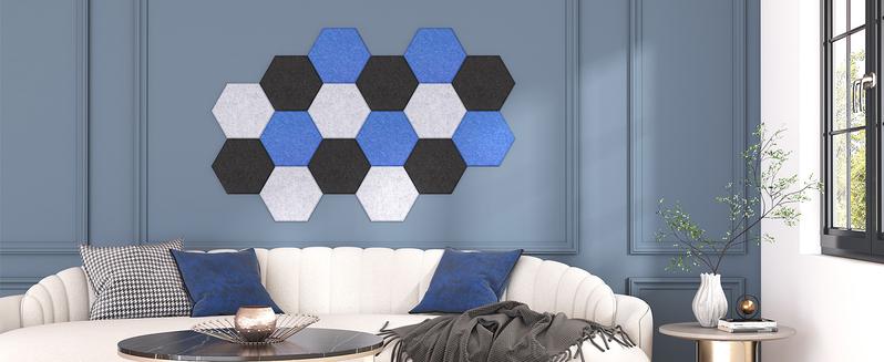 TONOR High-Density Soundproof Panels, Black Acoustic Panels for Studio, Office, and Home Use,Waterproof & Odorless, 100% Polyester Fiber