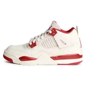 Little Kid's Jordan 4 Retro "Valentine's Day" Pale Ivory/Sierra Red (HV4385 108)