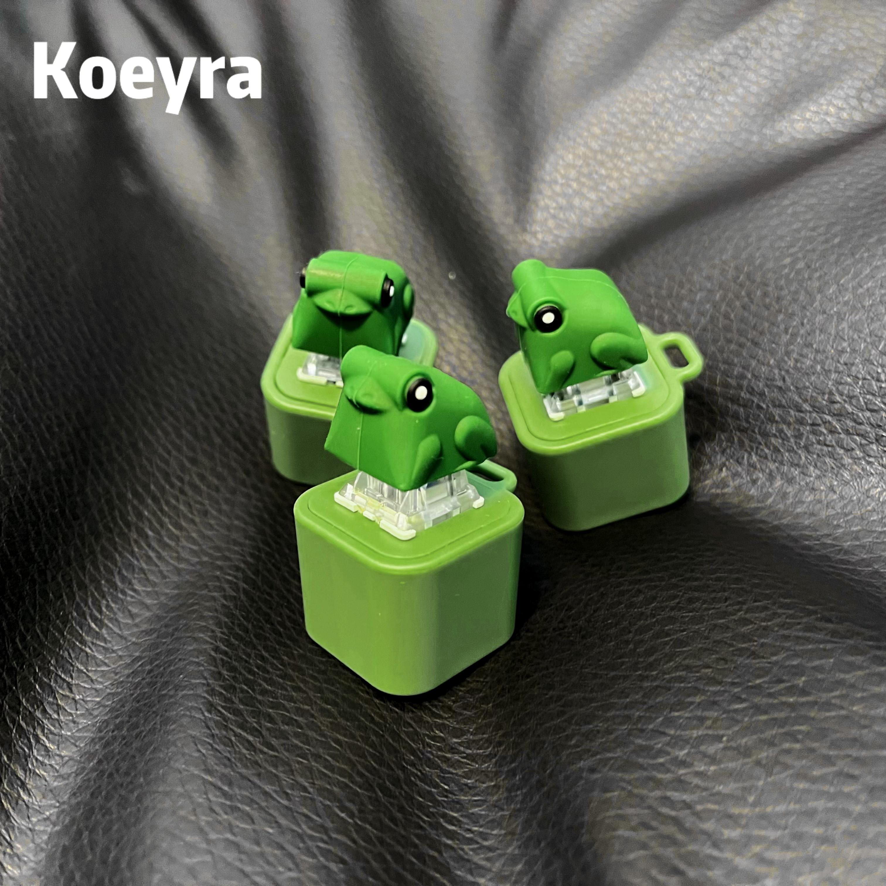Frog Croaking Keychain - Realistic Sound Fidget Toy with Lights & Durable ABS Plastic Construction for Adults & Kids Focus Relaxation