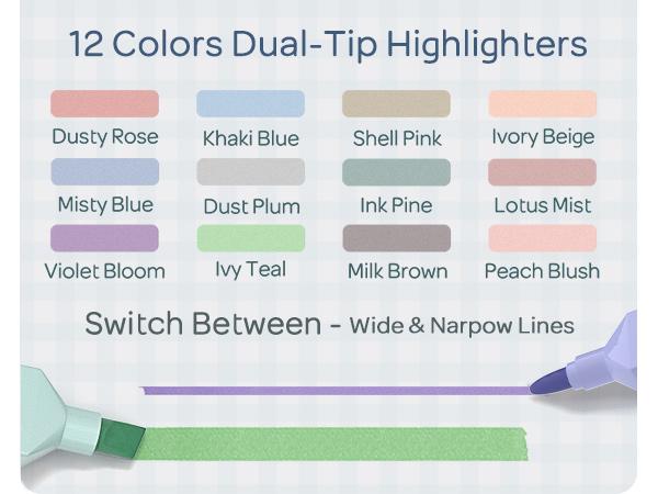 Nicpro 39 PCS Aesthetic School Supplies with Cute Pen Case, 12 Pastel Highlighters, 5 Black Ink Gel Pens, 6 Mechanical Pencils Set 0.5 & 0.7mm for Students Stationary College Essentials (Blue)