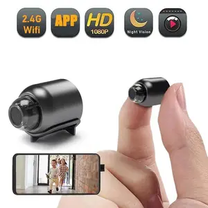 Wireless Mini Camera, 5MP WiFi Security Camera Indoor Outdoor, Smart Home Surveillance Cam with Night Vision, Motion Detection Alerts, App Control for Home Office Baby Pet Monitor (1080P Wifi Version)