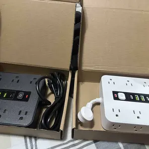 16-in-1 multifunctional power strip combines sockets, surge protectors, and power switches into one, with 12 power outlets, 2 USB ports, and 2 Type-C charging ports. It has a beautiful appearance and is suitable for use in both homes and offices.