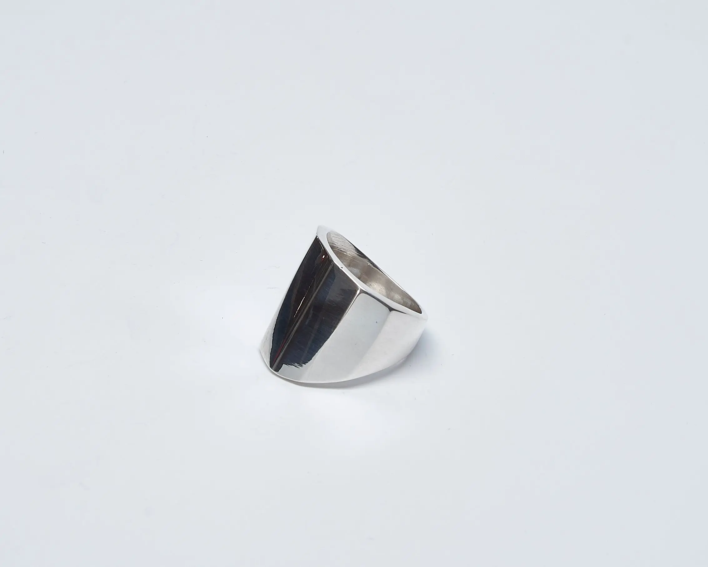 Tapered Sterling Silver Multifaceted Ring