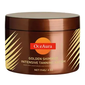 OceAura Golden Shimmer Tanning Cream for Natural Bronze Glow | Glycerin Infused Moisturizing Formula | Even Skin Tone & Radiant Shine | Non-Sticky | Summer Beach Body Care tanning essentials