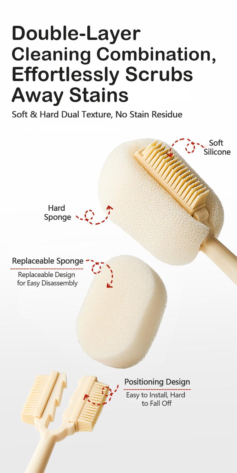 5-in-1 Multifunctional Cup Brush Set - Food-Grade Silicone & Sponge Heads | Rim/Gap/Straw Cleaner for Bottles Mugs