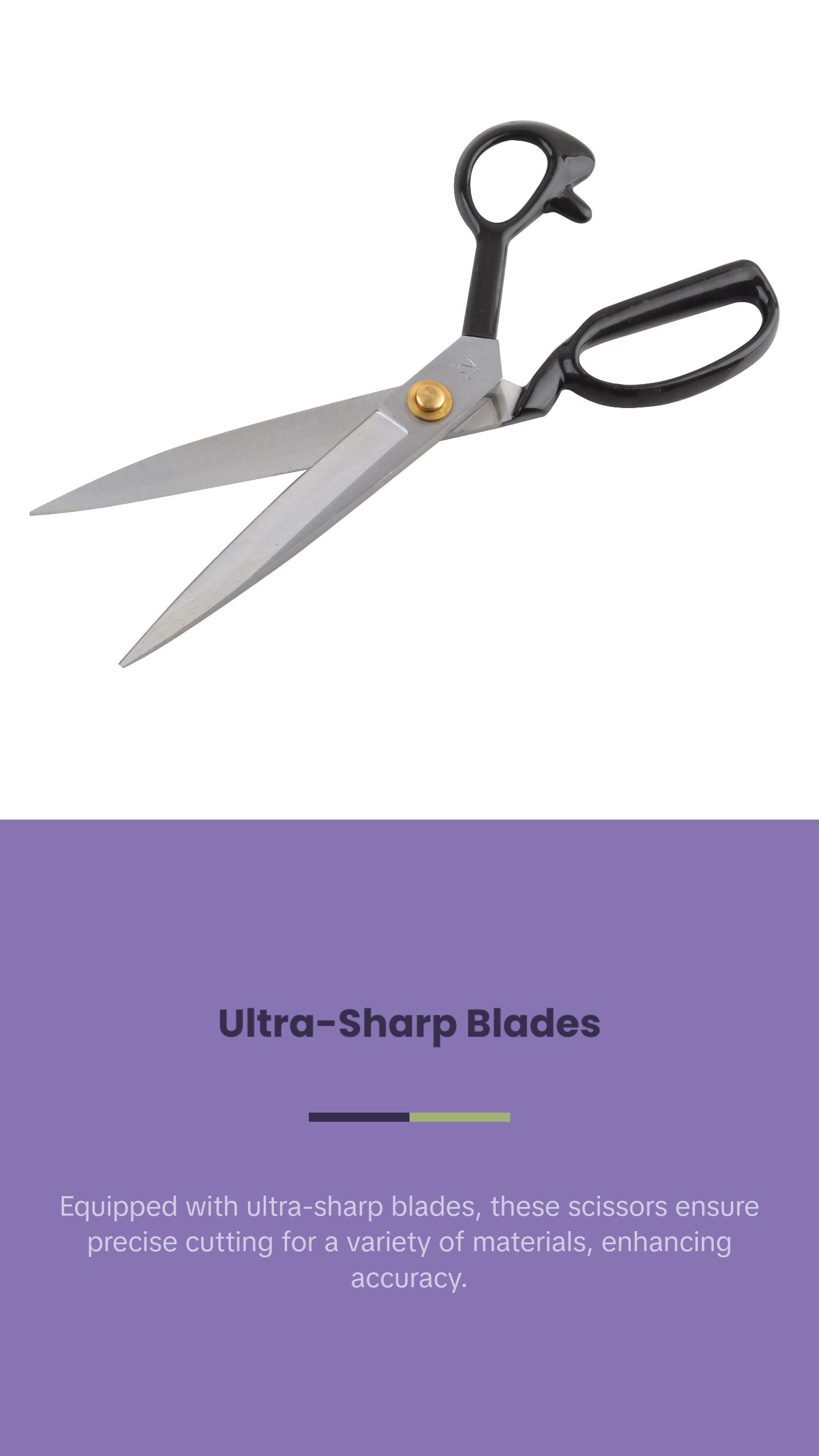 eZthings Heavy Duty 10 Inch Tailoring Scissors for Cutting Arts & Craft Fabrics Upholstery Leather Raw Materials Ultra Sharp Blades Durable Design Sewing