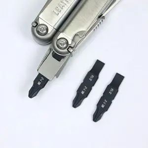 3Pack Replacement Flat Bit Kit for Leatherman,Double-Ended Screwdriver Bits - #1 & #2 Phillips Head and 3/16 Flat Head Tip for Leatherman Multi-Tool Accessories (S2 Steel)