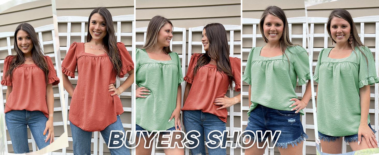 Cottagecore Coquette Blouse | Women's Square Neck Peplum Top with Whimsical Ruffle Sleeves Cottagecore Coquette Blouse | Women's Square Neck Peplum Top with Whimsical Ruffle Sleeves