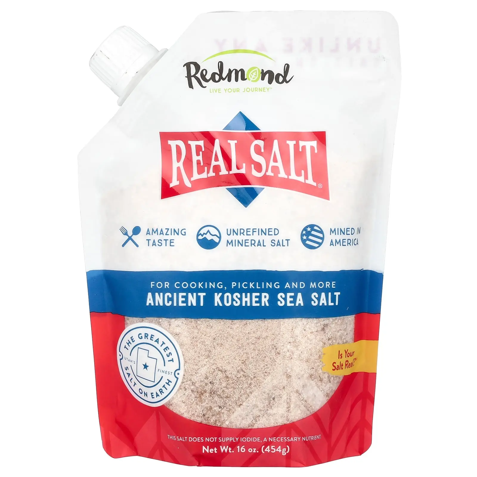 Redmond Real Salt®, Ancient Kosher Sea Salt, 16 oz (454 g)