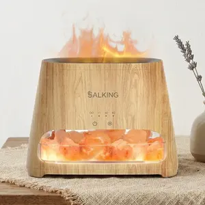 【TikTok Shop Weekly Deals】SALKING  Salt Lamp Diffuser, Cool Mist Humidifier, Aromatherapy & Pink Salt Rock,Ultrasonic Essential Oil Diffuser with Ambient Glow, Large capacity(For Bathroom/Balcony/Kitchen/Nursery/Storage room)