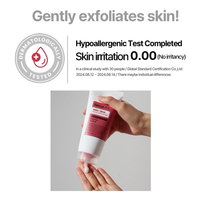 [Heimish RX] AHA BHA ENZYME SCRUB (130ml/ 4.4oz) - Gentle Exfoliating Scrub for Dull, Uneven Skin, Acne & Clogged Pores, Radiant Complexion