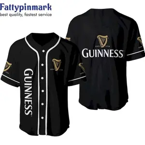 Guinness Beer Baseball Jersey, Beer Lovers Jersey