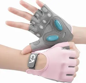 CHICK-ACTIVE Summer Half Finger Sports Gloves, 1 Pair Non-Slip Breathable Fitness Gloves with Wrist Support, Quick-Dry Cycling, Climbing & Hiking Gloves, Lightweight Gym & Outdoor Sports Accessories