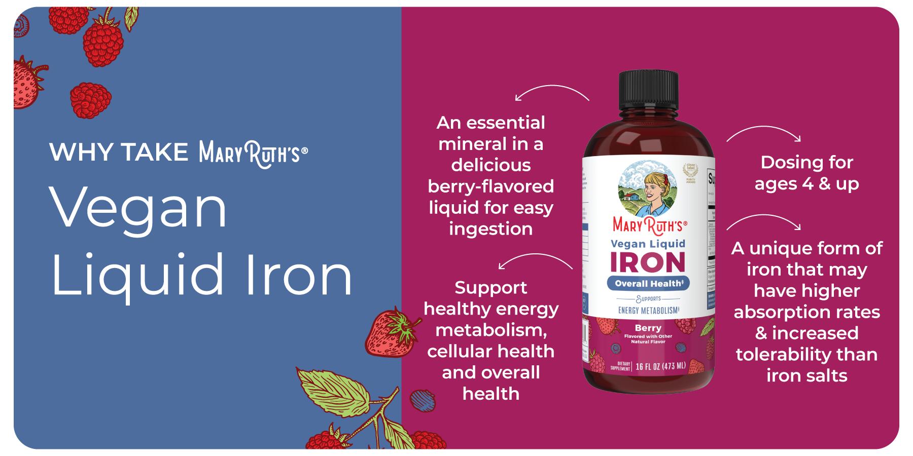 MaryRuth's Daily Health + Iron Bundle - Liquid Morning Multivitamin & Liquid Iron