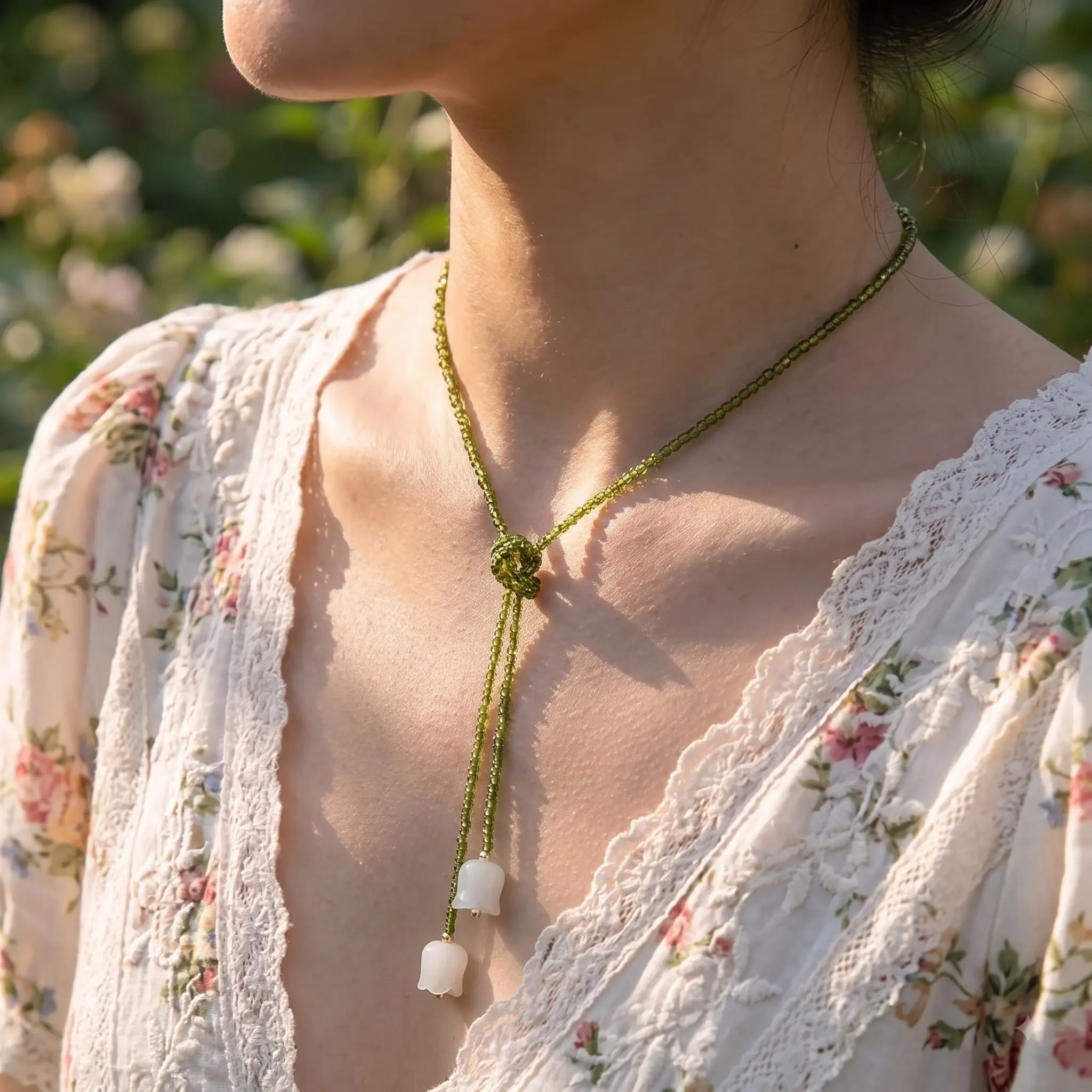 Women's 74.5cm Y-Shape Long Wrap Pendant Necklace, Cottagecore Minimalist Nature-Inspired Jewelry, Daily Wear Female Fairycore Gift