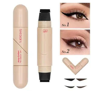 2026 Upgrade Eyebrow line pen Rotating Stamp & Pen, Easy Application Waterproof Liner for Precise Wings, Daily and Professional Makeup