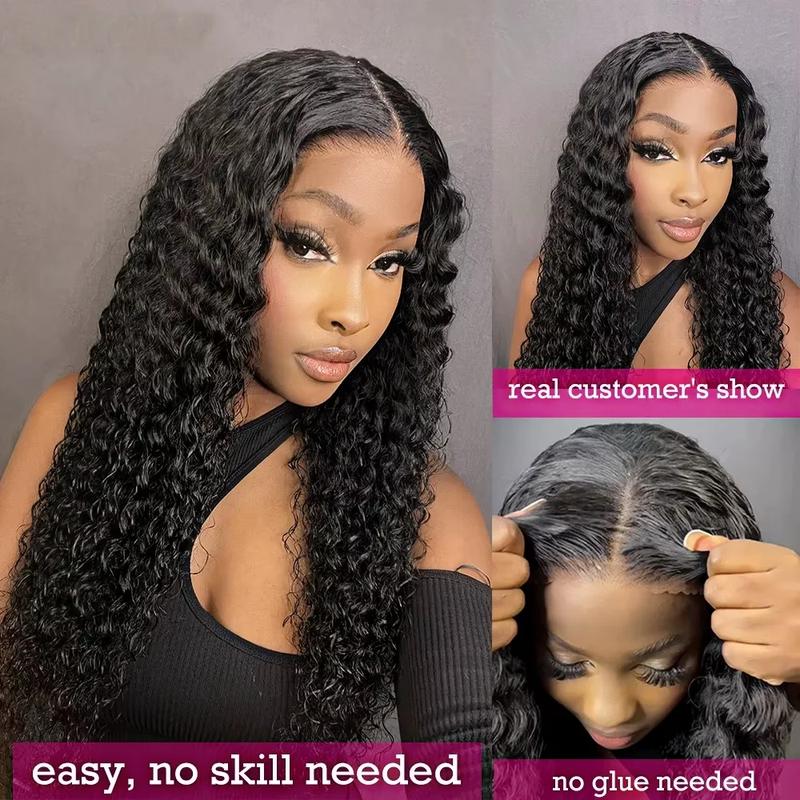[NEW IN] 6x4 Pre-Cut Glueless Wigs Human Hair Pre Plucked Pre Cut 7x5 9x6 Lace Closure Wigs for Black Women 180 Density Deep Wave Wig Human Hair Curly Wig
