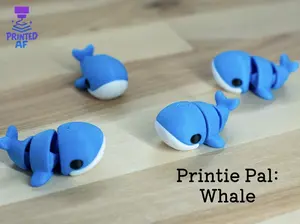 Miniature Printie Pal Whale 3D Print