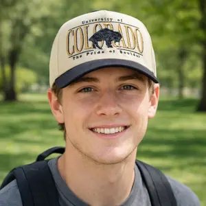 University of Colorado Buffalo Vintage Baseball Cap, Retro Embroidered Snapback Hat, Unisex Outdoor Casual College Trucker Cap