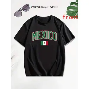 Unisex T-Shirt with Mexican Flag – 100% Cotton Vintage Hispanic Pride