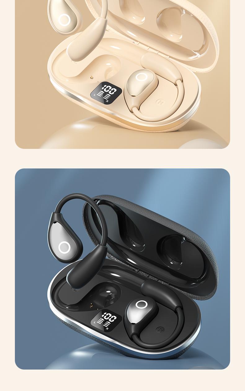 Acer OHR515 Wireless Earbuds,Open-ear Design Wireless Earphone, LongBattery Life Earbuds for Sports, Touch ControlEarbuds,Audio Headset Electronic ear headphone Digital Bluetooth openearearbuds Loudspeaker Black wireless headphones wired earphones