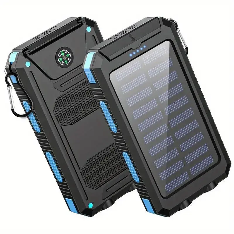 20000mAh Solar Charger Power Bank -Portable Solar Phone Battery Panel Charger, QC3.0 Dual USB Port Battery Pack Charger Portable For All Cell Phones & Electronic Devices- Long Lasting, Travel Camping, LED Flashlight, The Best Gift For Festival