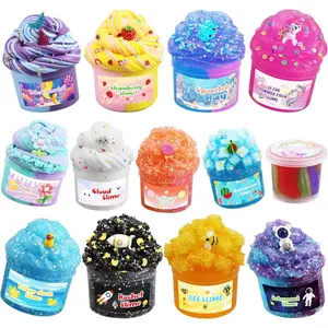 13 Pack Crunchy Slime kit,DIY Butter Slime,Stress Relief Toys,Craft Toy, for Girl and Boys Party Favors,Easter Basket Fillings