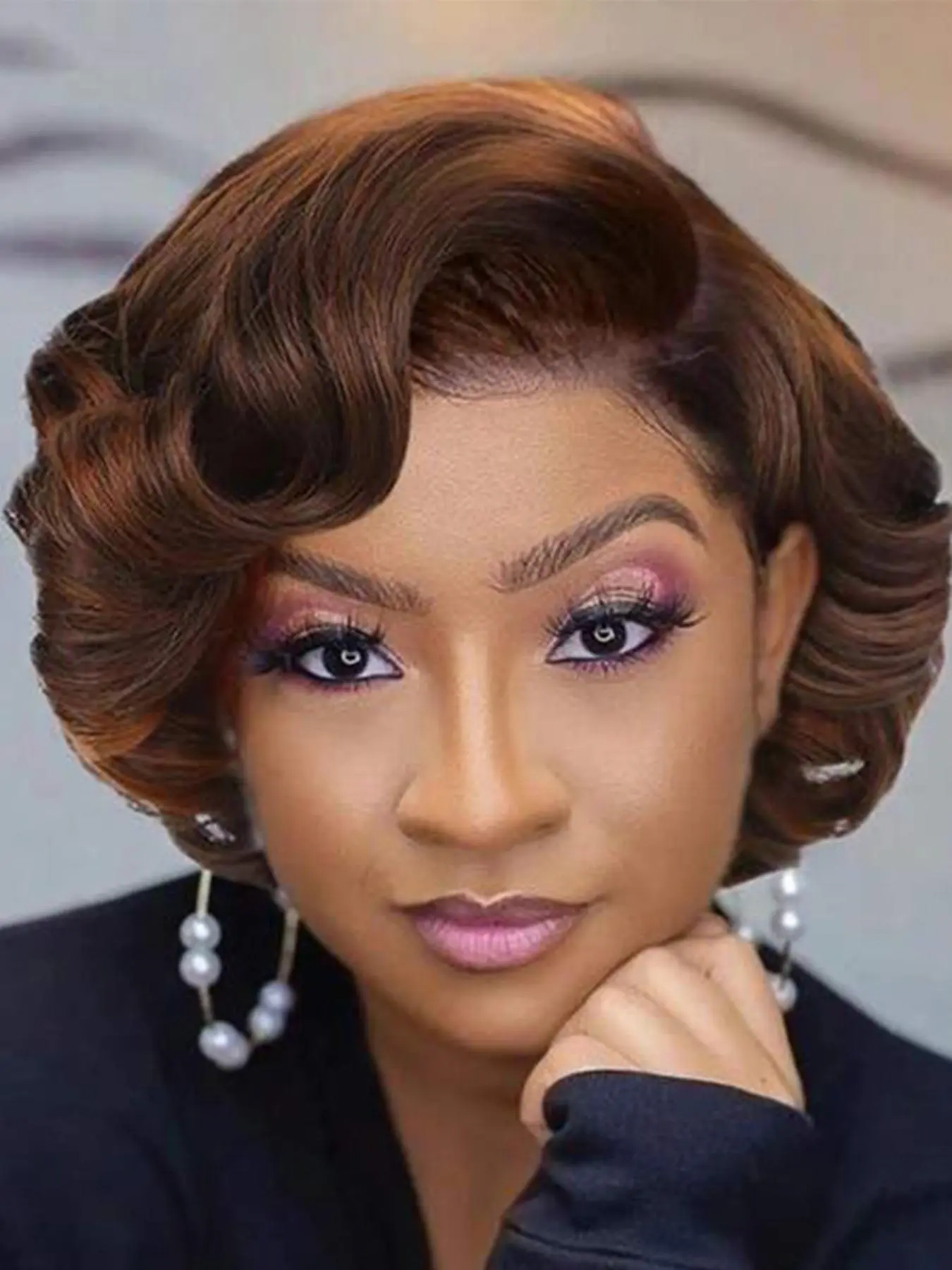 Women's 14 Inch Black Short Curly Bob Wigs for Summer 2024, Gorgeous Fluffy Wigs without Bangs, Synthetic Material Wigs for Party, Daily Use, Synthetic Machine Wigs, Wavy Bob Hairstyle Wig, Synthetic Fiber Wig