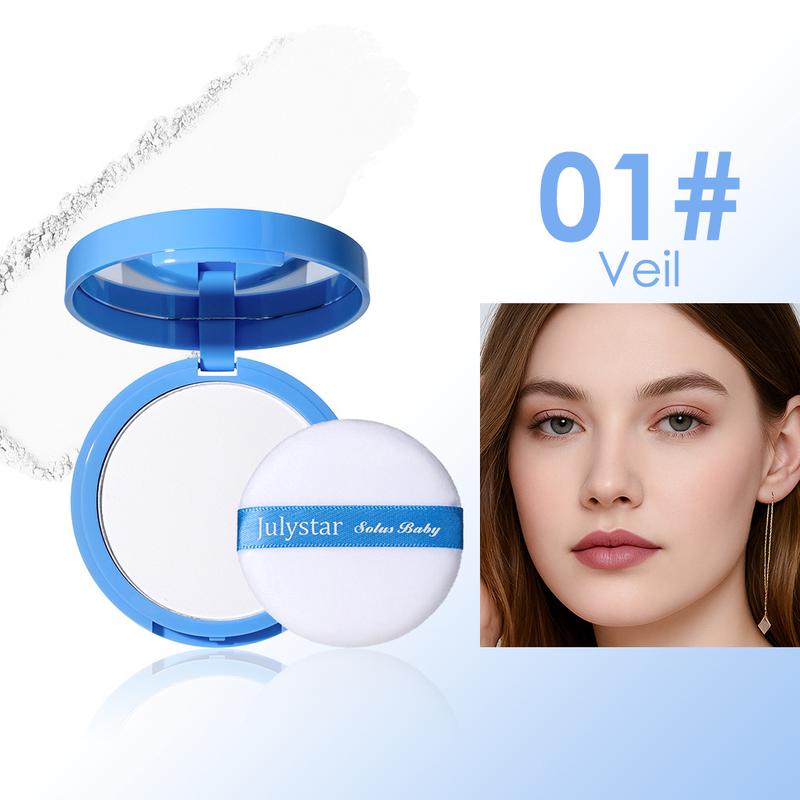 Summer Oil-Control Pressed Powder for Natural Matte Finish, Waterproof Setting Makeup Powder for Long-Lasting Smooth Complexion & Daily Use