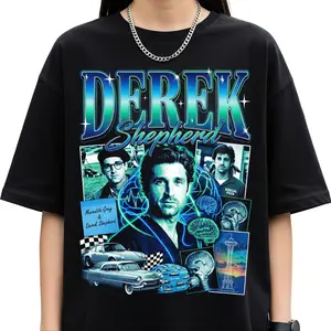 Derek Shepherd Vintage Graphic T-Shirt – Grey’s Anatomy McDreamy Retro Fan Tee