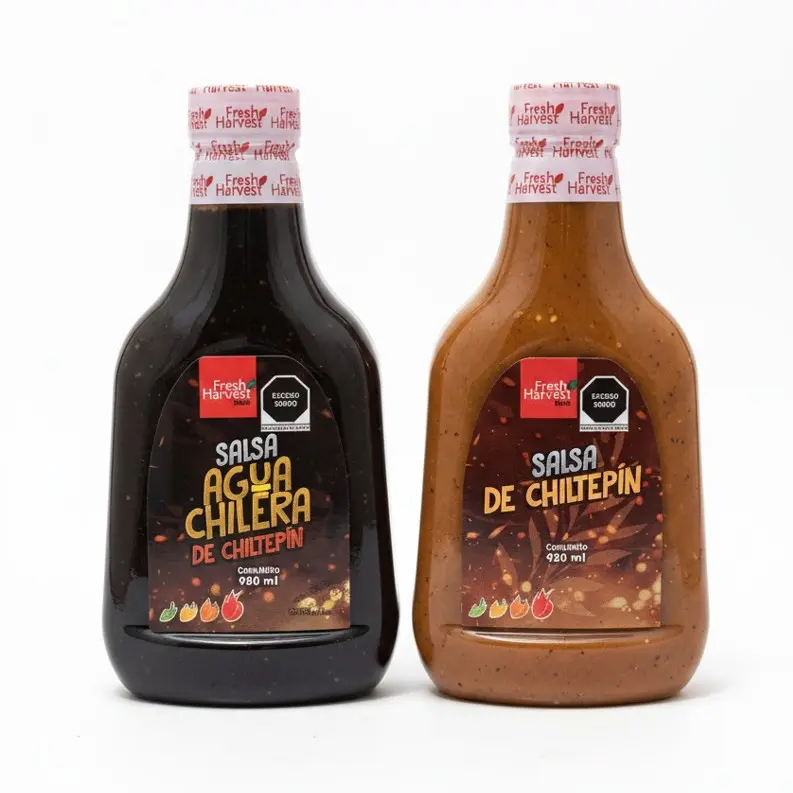 Authentic Mexican Chiltepin Salsa Bundle | 2 x 980ml | Aguachilera & Traditional Chiltepin Salsa