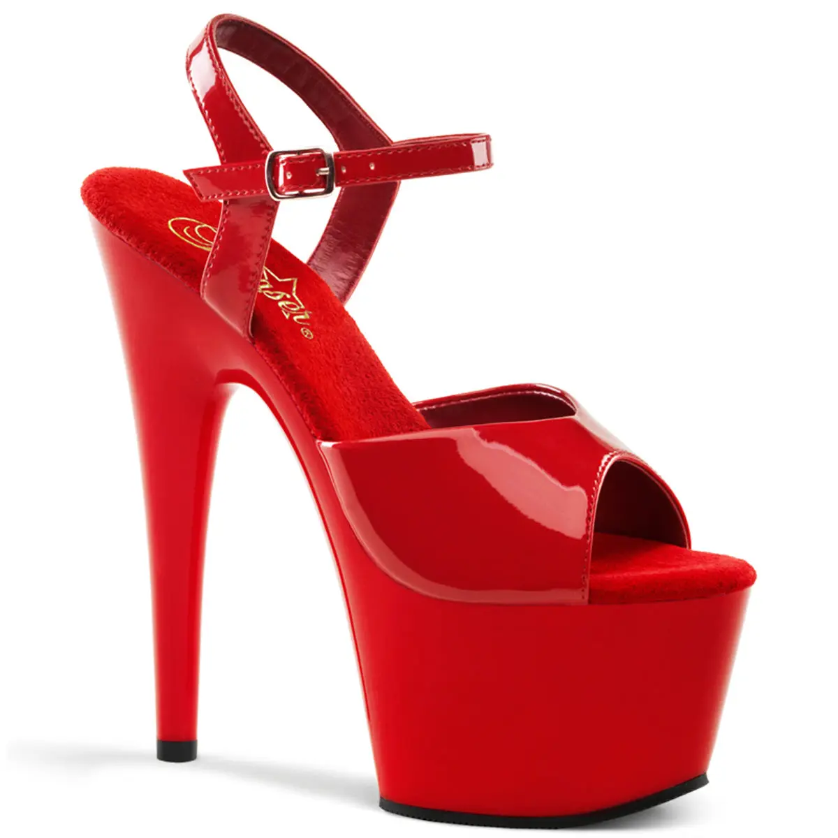 Pleaser Adore-709 Women's 7" Stiletto Heel Sandals with Ankle Strap, Exotic Look, Adjustable Fit for Nightouts, Elegant Party Shoes, Exquisite Heels, Fashion High Heel