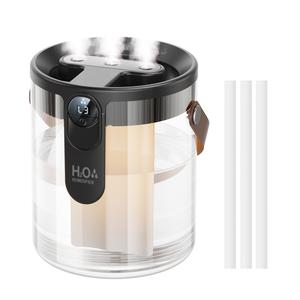 Smart Humidifiers for Bedroom, Rechargeable Top Fill Humidifier with Night Light, 1.4L Cool Mist Humidifier for Office Home Plant and Baby, 3-Speed Mist Control, Quiet, Auto Shut-Off