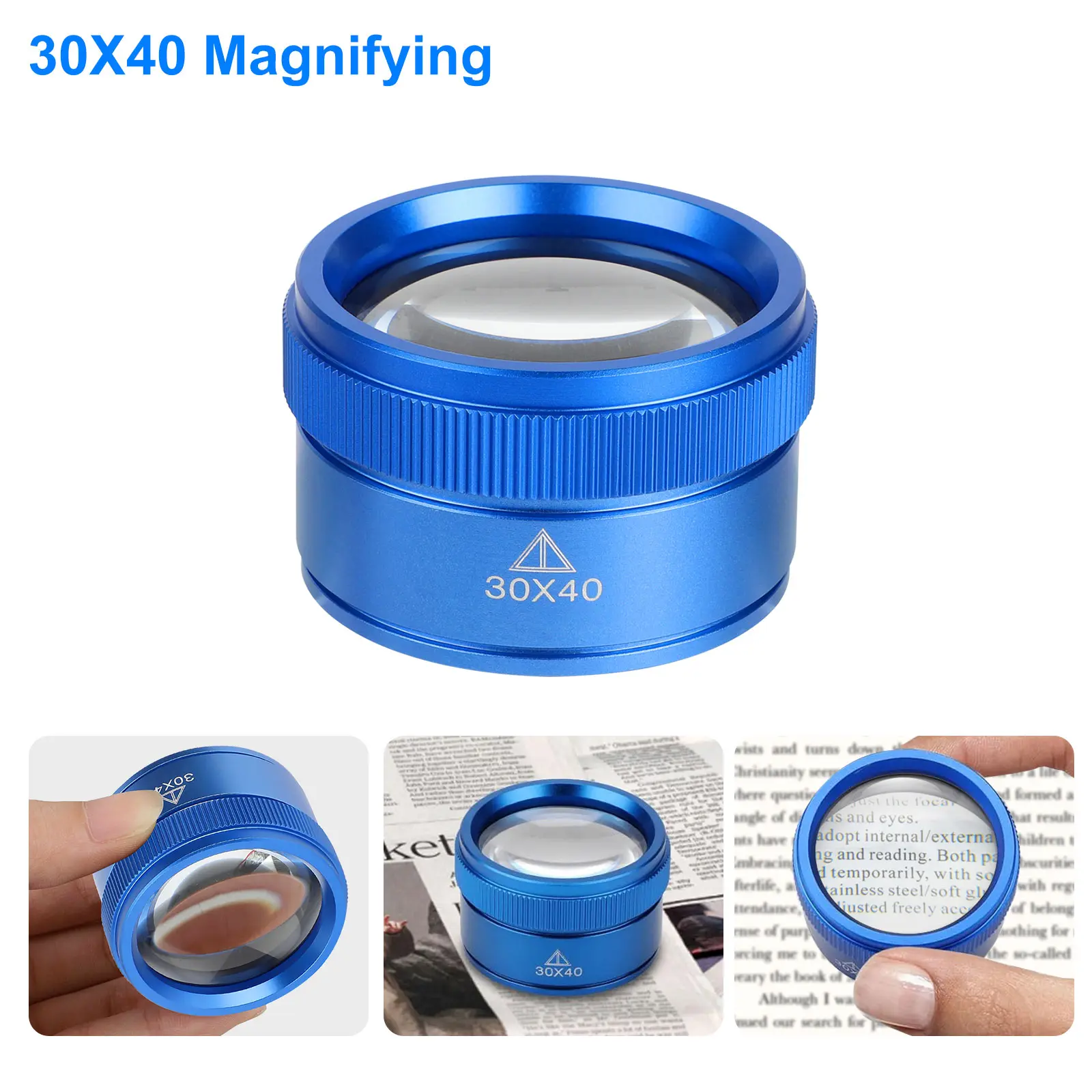 Portable 30X Magnifier - Pocket Magnifying Glass,Handheld Magnifying Loupe,Vision Aid Tool for Reading Jewelry Watch Hobby Crafts Close Work
