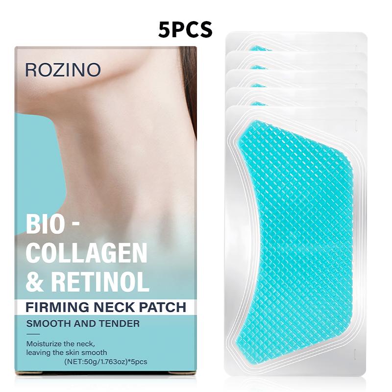 Rozino Bio-Collagen & Retinol Firming Neck Patch for Neck Firming and Tightening Anti-Wrinkle Patches to Smooth Skin Invisible Silicone Pads for Wrinkles