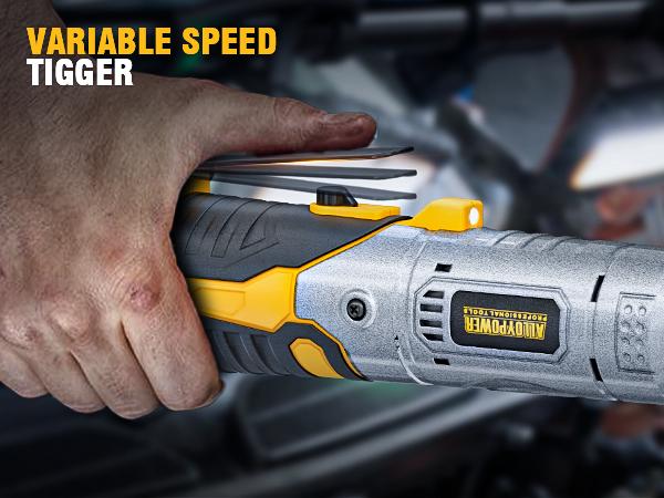 Cordless Electric Ratchet Wrench Set, 60Ft-lbs, 12V Extended Cordless Ratchet Wrench 3/8", 6 Sockets, 1/4" Adapter, Forward/Reverse Switch, 2 Batteries, 1/2" Adapter