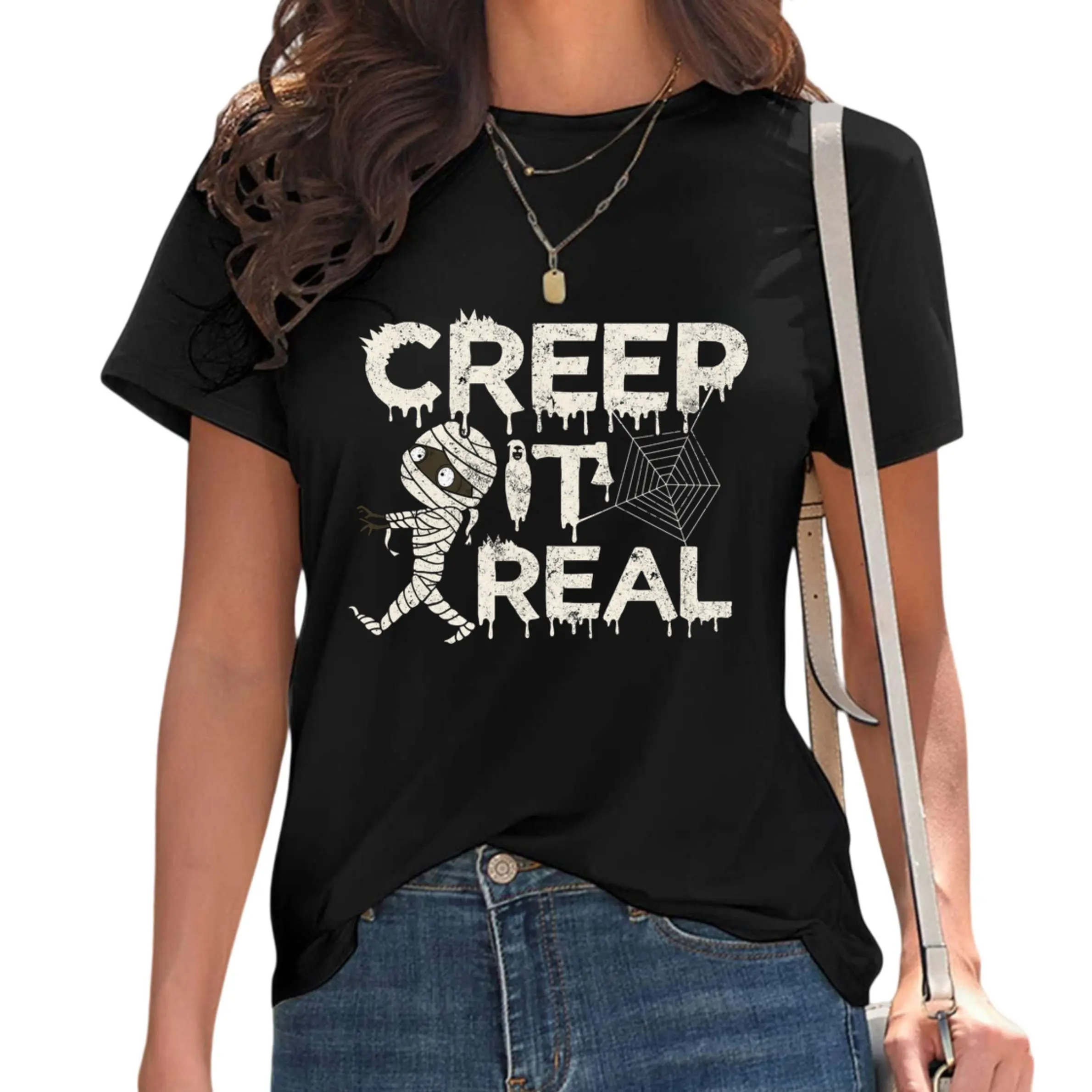 Halloween Party T Shirt Creep it Real for School or party T-Shirt