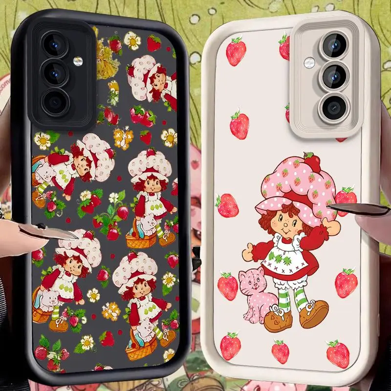 Strawberry Shortcake Protective Casing for Samsung Galaxy S25, S24, S23, S22, S21, S20 Ultra, Plus, FE 4G/5G Smartphones - Cellphone Accessories