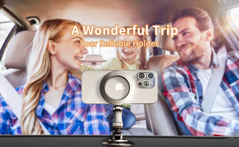 Magnetic Car Phone Mount, Magnetic Ring for All for iPhone / Android Modle, 360° Rotatable Cellphone Holder Stand for Car, Truck, SUV Smartphone