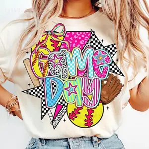 Comfort Colors Softball Mama Shirt, Coquette Bow Tee, Leopard Preppy Game Day Shirt, Boujee Softball Mom Gift, Ballpark Sports Top