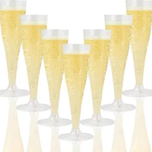 4.5oz Bulk Champagne Flutes | Plastic Drinkware for Mimosas, Sparkling Wine | Food Safe