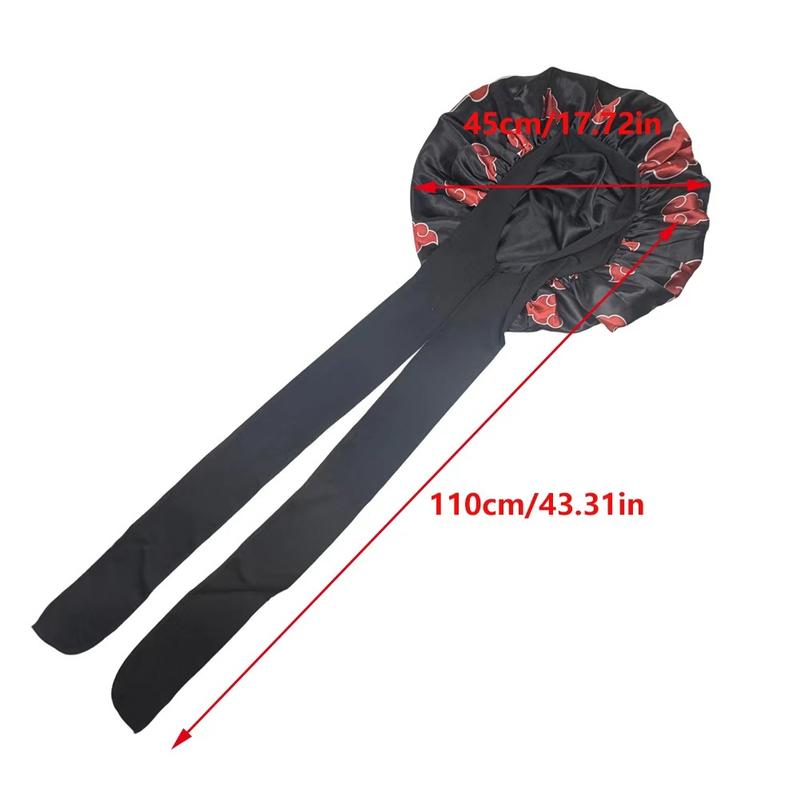 Premium Non-Slip Satin Hair Bonnet Double Layer Satin Soft Band with Silky Smooth Surface & Adjustable Sateen Tie Band for Secure Fit Unisex Wigcap Haircare - Elastic